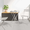 Bistrotisch Beige Ø 50 x 71 cm Pulverbeschichteter Stahl