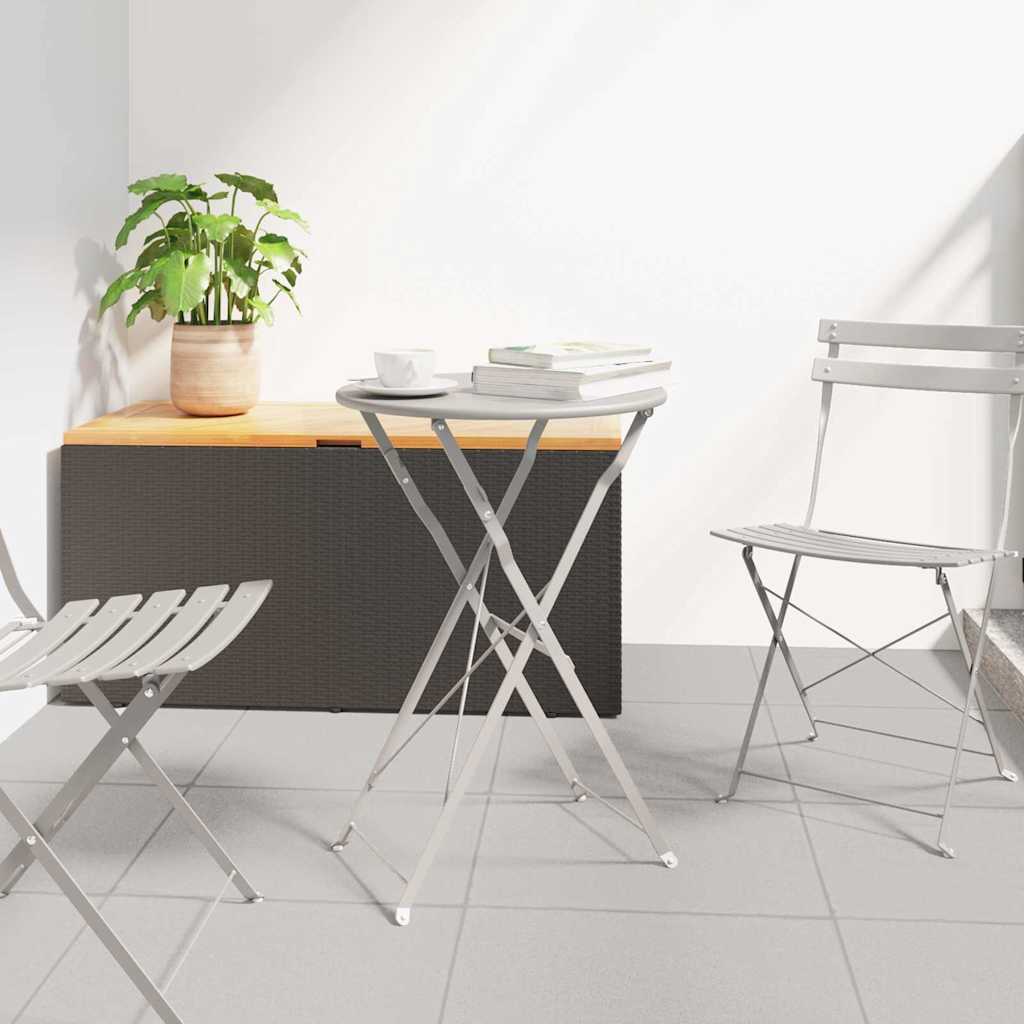 Bistrotisch Beige Ø 50 x 71 cm Pulverbeschichteter Stahl