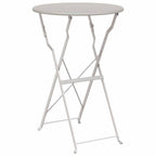 Bistrotisch Beige Ø 50 x 71 cm Pulverbeschichteter Stahl