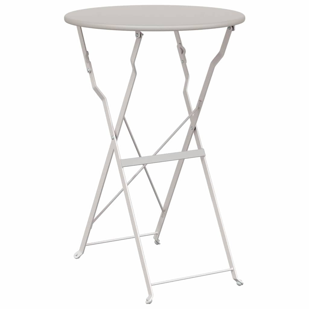 Bistrotisch Beige Ø 50 x 71 cm Pulverbeschichteter Stahl
