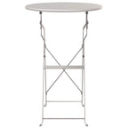Bistrotisch Beige Ø 50 x 71 cm Pulverbeschichteter Stahl
