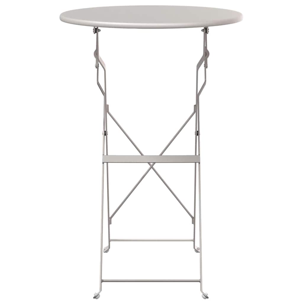 Bistrotisch Beige Ø 50 x 71 cm Pulverbeschichteter Stahl