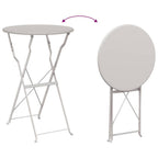 Bistrotisch Beige Ø 50 x 71 cm Pulverbeschichteter Stahl