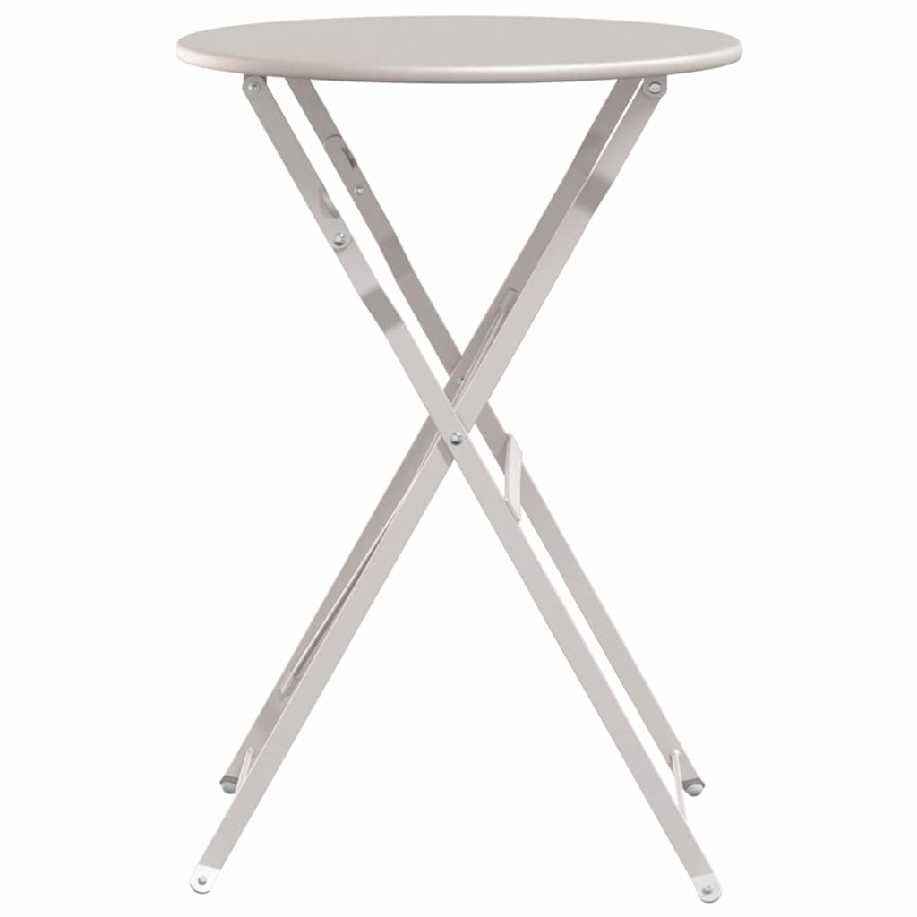 Bistrotisch Beige Ø 50 x 71 cm Pulverbeschichteter Stahl