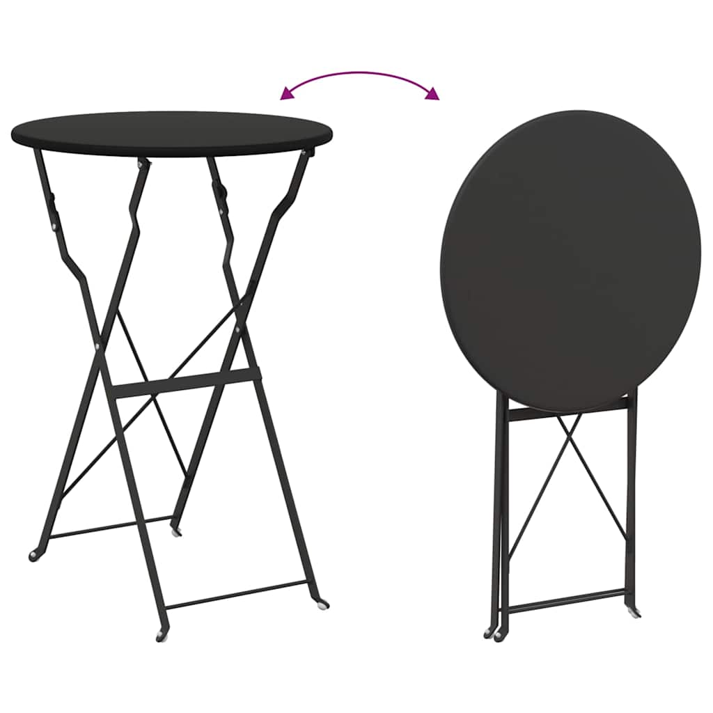 Bistrotisch Anthrazit Ø 50 x 71 cm Pulverbeschichteter Stahl