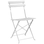 Klapp Bistro Set 3 pcs Weiß Stahl