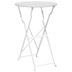 Klapp Bistro Set 3 pcs Weiß Stahl