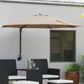 Garten-Sonnenschirm Taupe 248 x 248 x 148 cm