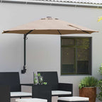 Garten-Sonnenschirm Taupe 248 x 248 x 148 cm