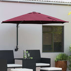 Garten-Sonnenschirm Bordeauxrot 248 x 248 x 148 cm