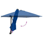 Garten-Sonnenschirm Azurblau 248 x 248 x 148 cm