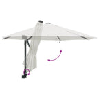 Garten-Sonnenschirm Sand 248 x 248 x 148 cm Polyester und Stahl