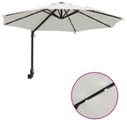 Garten-Sonnenschirm Sand 248 x 248 x 148 cm Polyester und Stahl