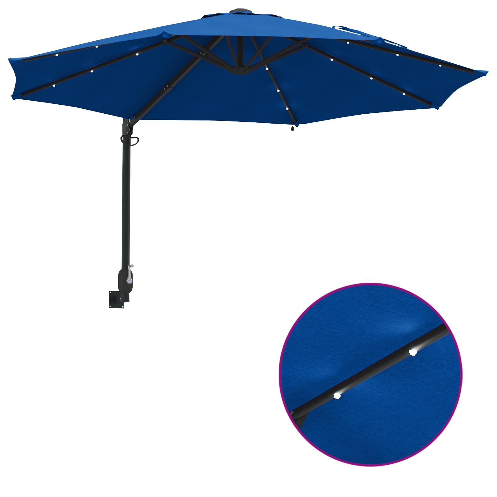 Garten-Sonnenschirm Azurblau 248 x 248 x 148 cm