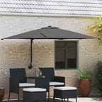 Garten-Sonnenschirm Anthrazit 248,5 x 247,5 x 160 cm