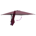 Garten-Sonnenschirm Bordeauxrot 248,5 x 247,5 x 160 cm