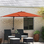 Garten-Sonnenschirm Terrakotta 248,5 x 247,5 x 160 cm