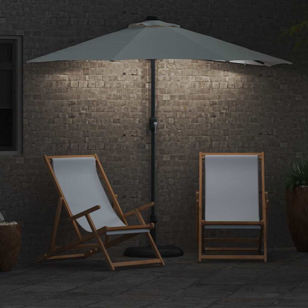 Garten-Sonnenschirm Sand 294 x 150 x 223 cm Polyester und Stahl