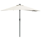 Garten-Sonnenschirm Sand 294 x 150 x 223 cm Polyester und Stahl