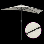 Garten-Sonnenschirm Sand 294 x 150 x 223 cm Polyester und Stahl