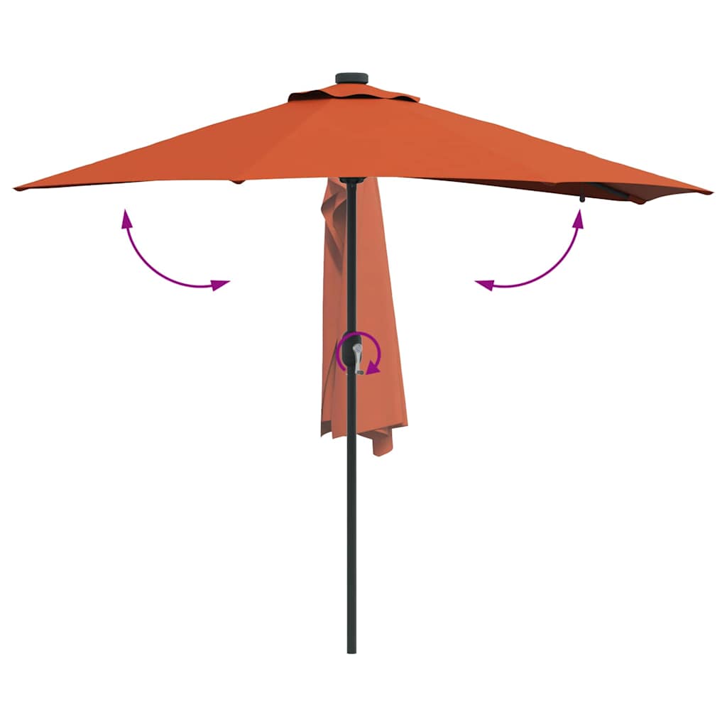 Garten-Sonnenschirm Terrakotta 294 x 150 x 223 cm