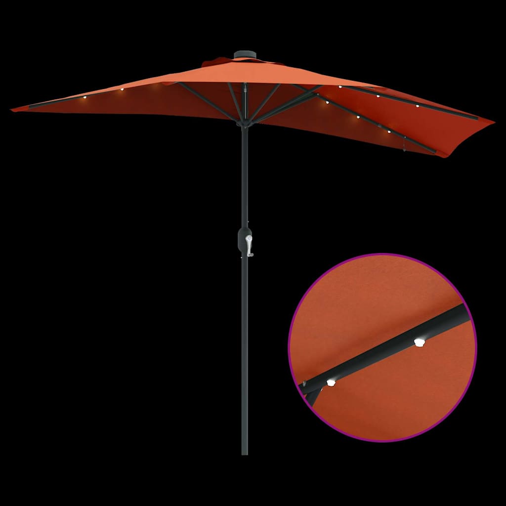 Garten-Sonnenschirm Terrakotta 294 x 150 x 223 cm