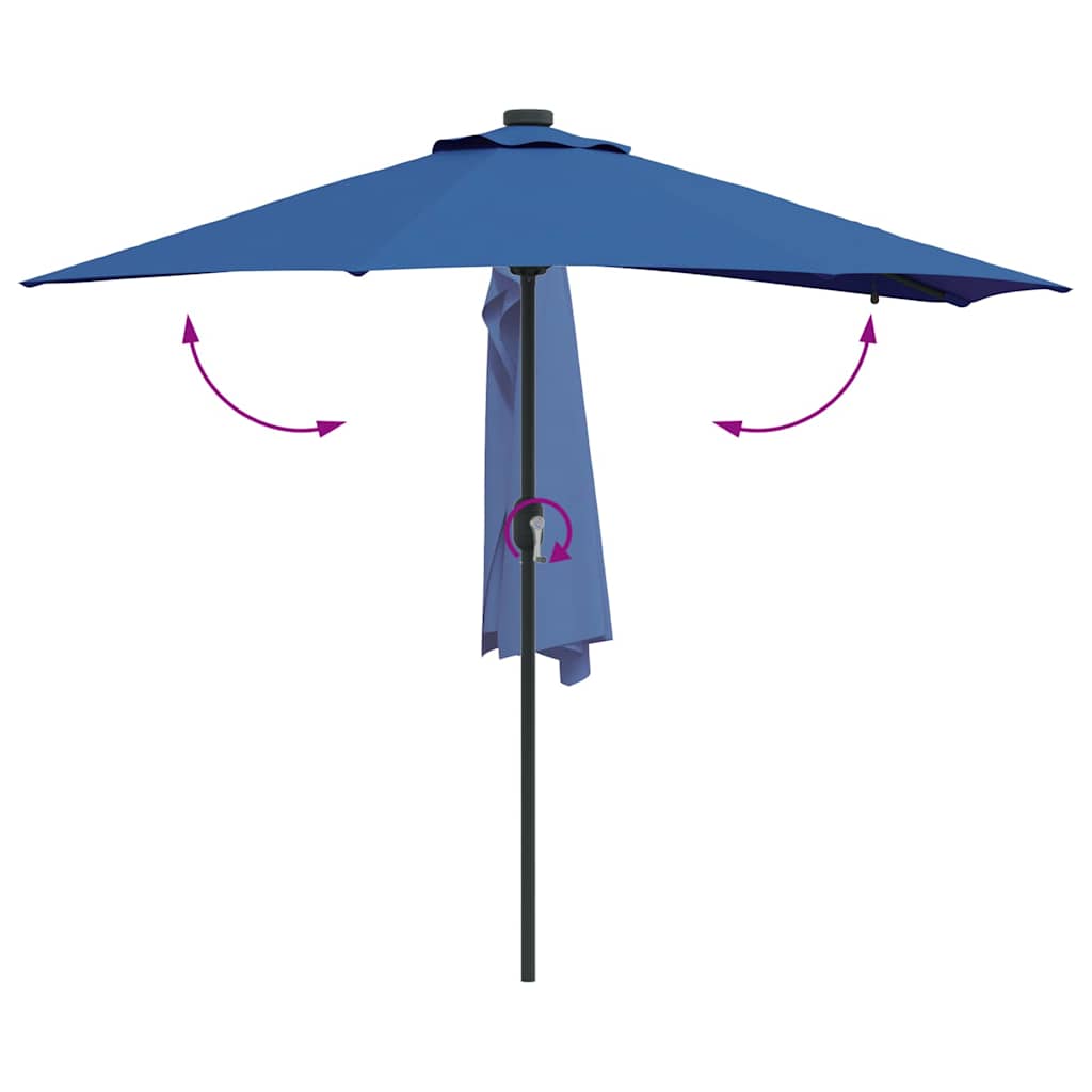 Garten-Sonnenschirm Azurblau 294 x 150 x 223 cm