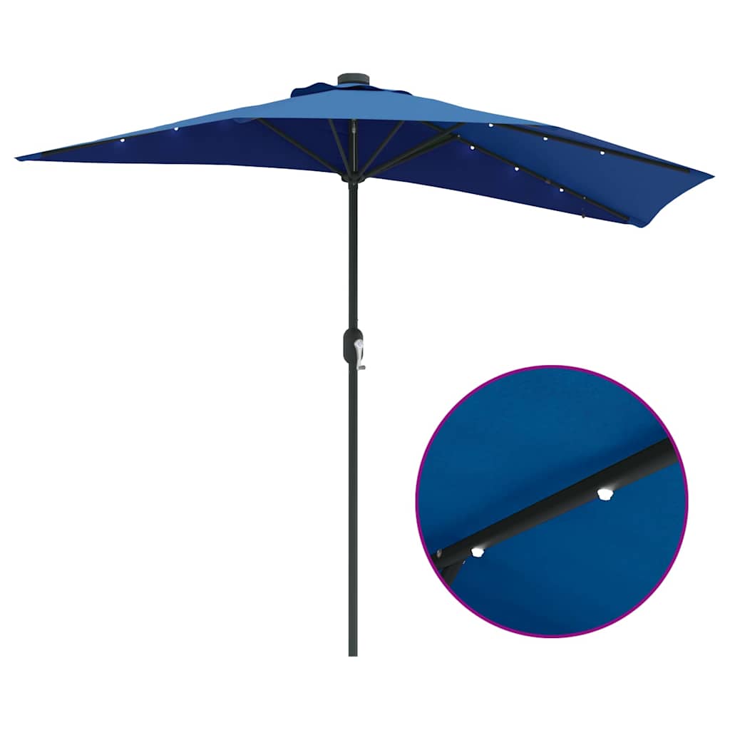 Garten-Sonnenschirm Azurblau 294 x 150 x 223 cm