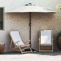 Garten-Sonnenschirm Sand 294 x 150 x 224 cm Polyester und Stahl