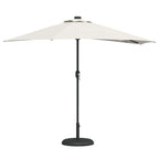 Garten-Sonnenschirm Sand 294 x 150 x 224 cm Polyester und Stahl