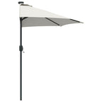 Garten-Sonnenschirm Sand 294 x 150 x 224 cm Polyester und Stahl