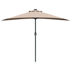 Garten-Sonnenschirm Taupe 294 x 150 x 224 cm