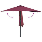 Garten-Sonnenschirm Bordeauxrot 294 x 150 x 224 cm