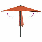 Garten-Sonnenschirm Terrakotta 294 x 150 x 224 cm