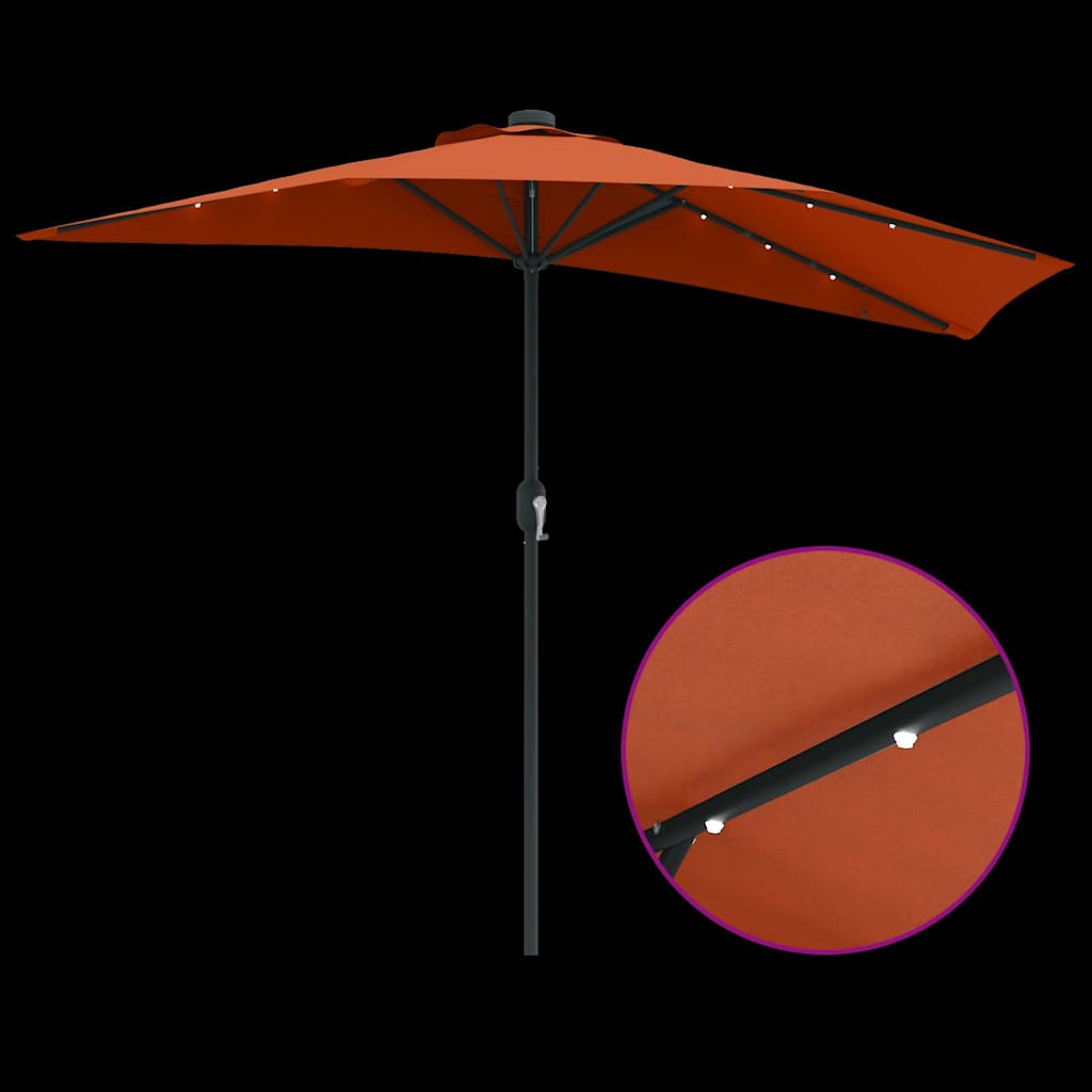 Garten-Sonnenschirm Terrakotta 294 x 150 x 224 cm
