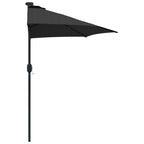 Garten-Sonnenschirm Schwarz 294 x 150 x 224 cm
