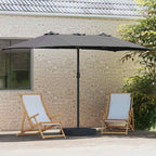Garten-Sonnenschirm Anthrazit 385 x 209 x 244 cm