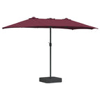 Garten-Sonnenschirm Bordeauxrot 385 x 209 x 244 cm