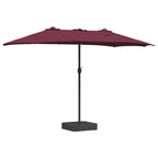 Garten-Sonnenschirm Bordeauxrot 385 x 209 x 244 cm