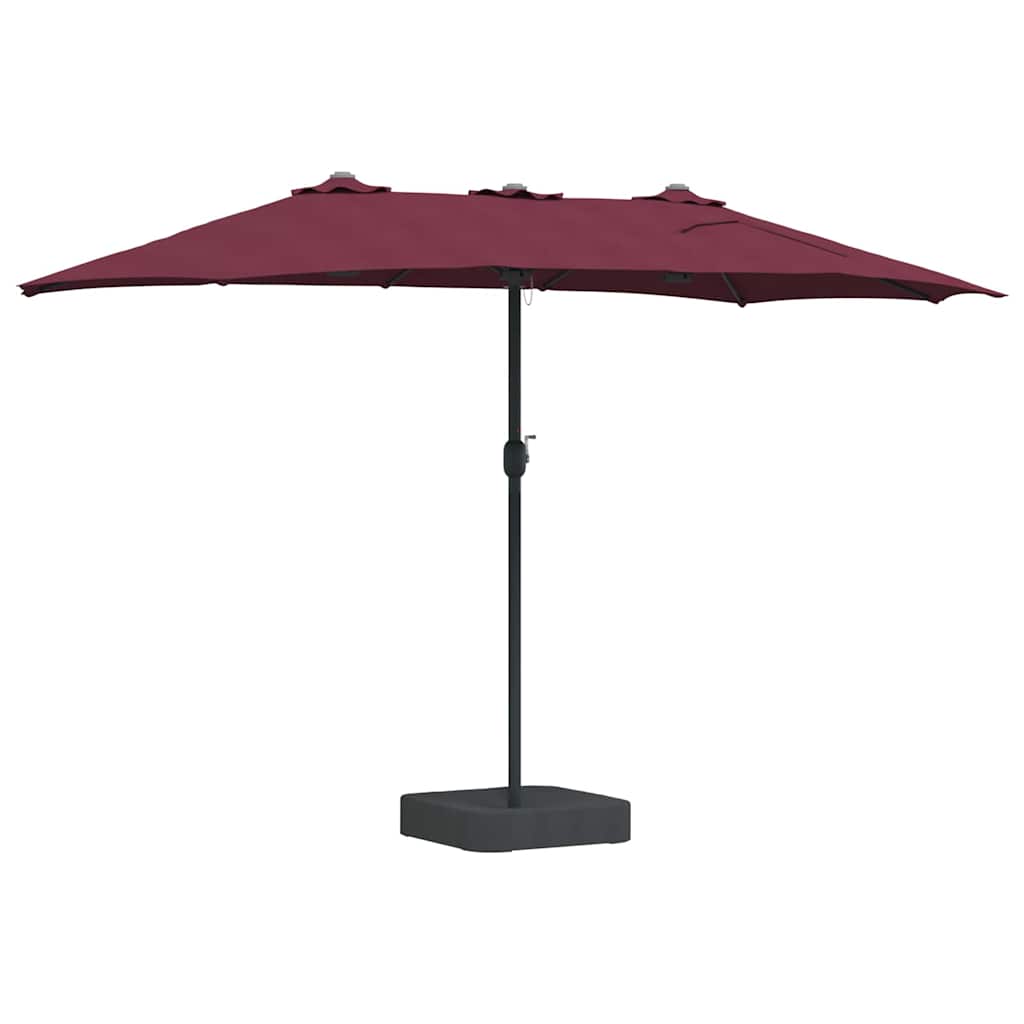 Garten-Sonnenschirm Bordeauxrot 385 x 209 x 244 cm