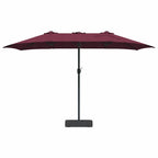 Garten-Sonnenschirm Bordeauxrot 385 x 209 x 244 cm