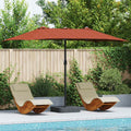 Garten-Sonnenschirm Terrakotta 385 x 209 x 244 cm
