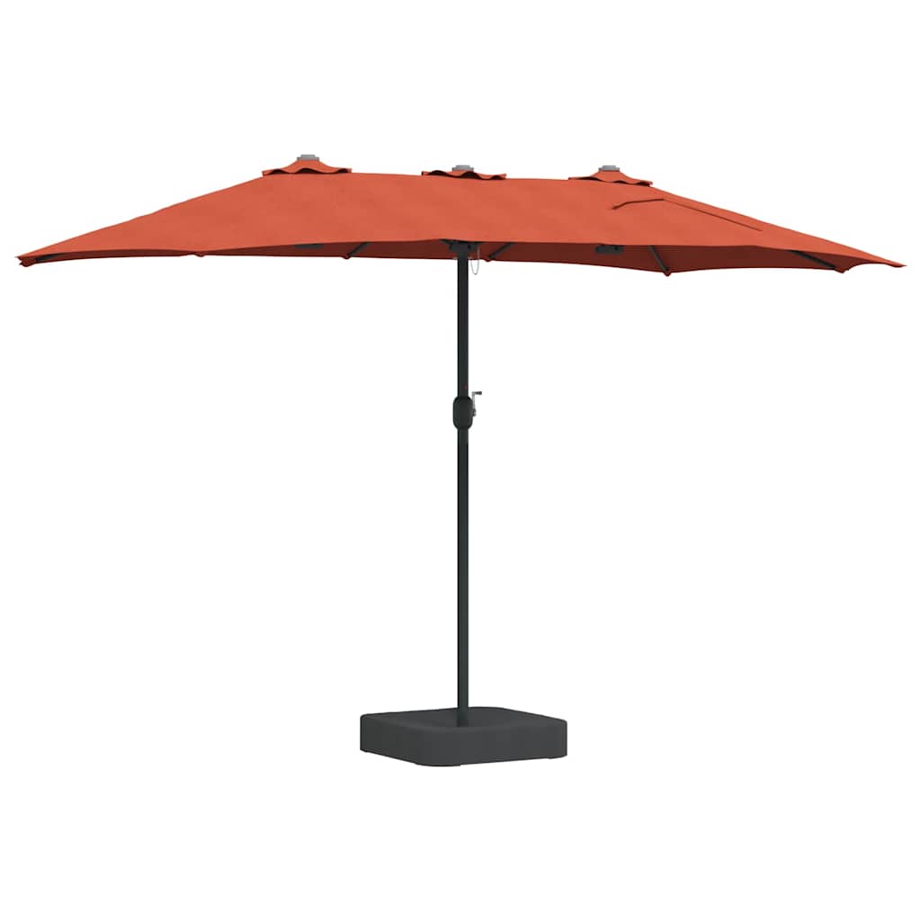 Garten-Sonnenschirm Terrakotta 385 x 209 x 244 cm