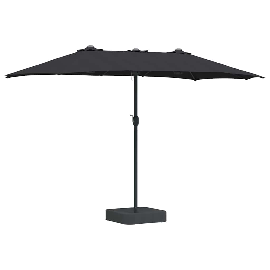 Garten-Sonnenschirm Schwarz 385 x 209 x 244 cm