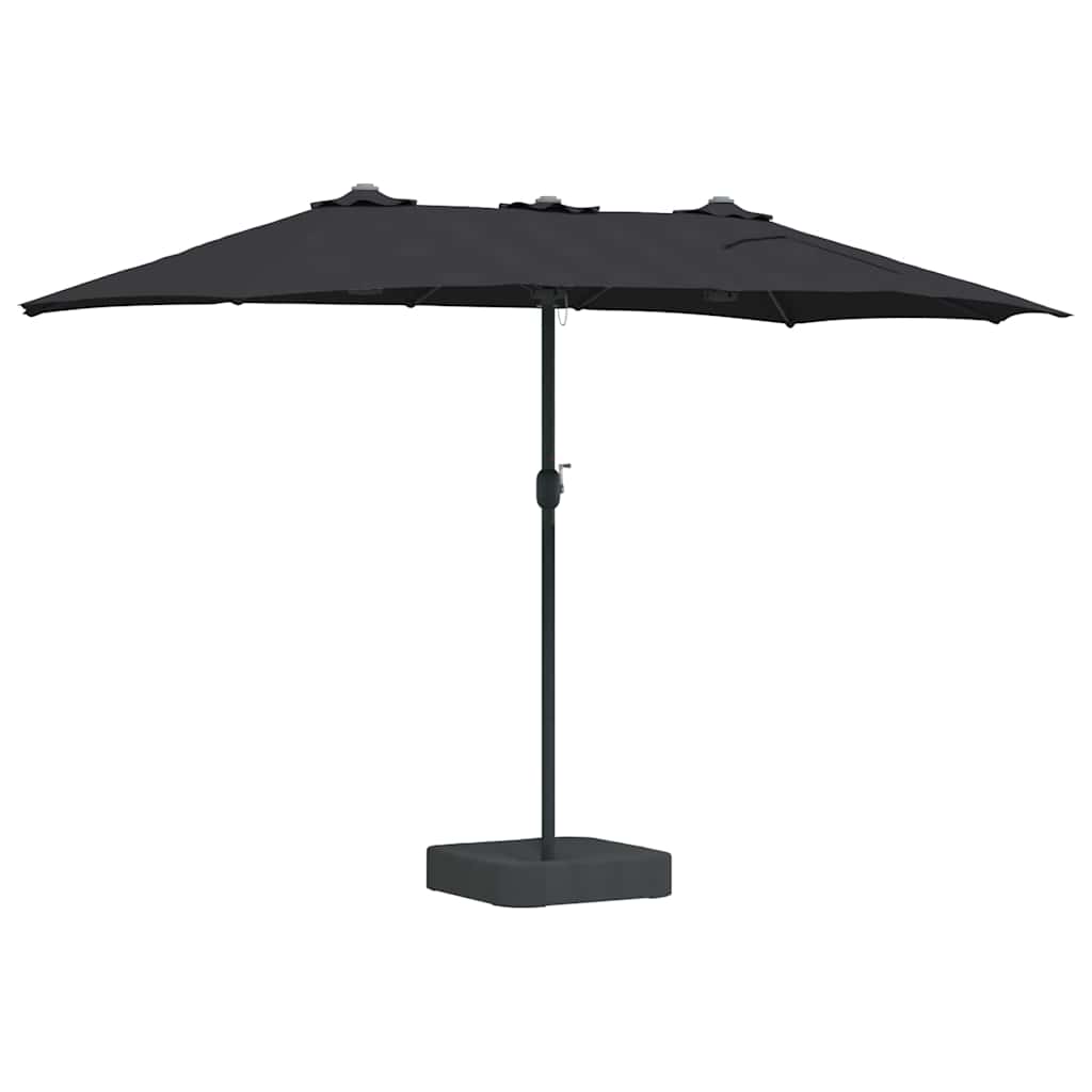Garten-Sonnenschirm Schwarz 385 x 209 x 244 cm