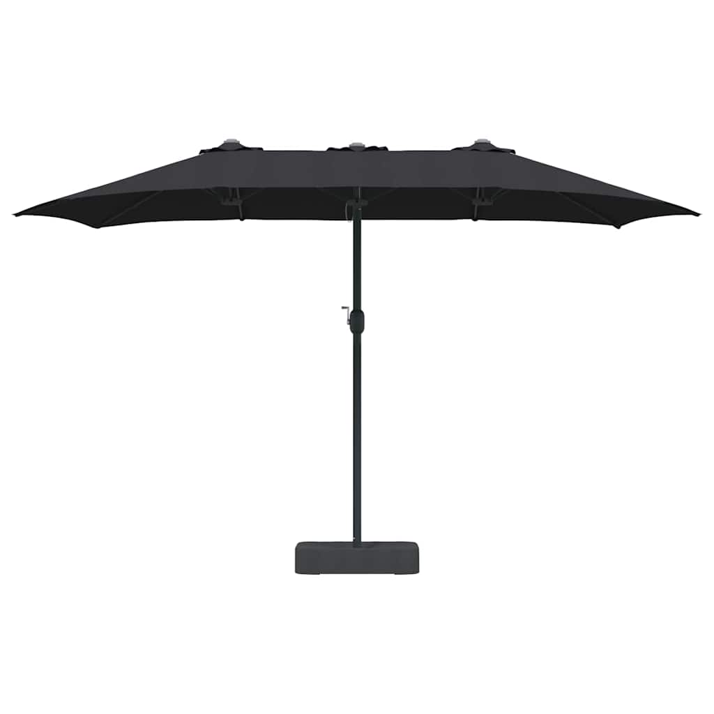Garten-Sonnenschirm Schwarz 385 x 209 x 244 cm