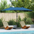 Garten-Sonnenschirm Azurblau 385 x 209 x 244 cm