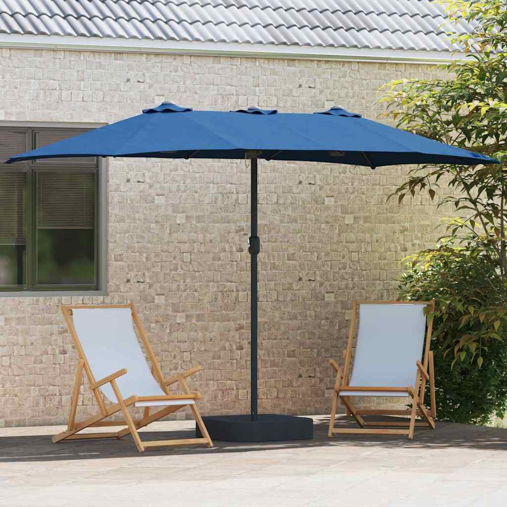 Garten-Sonnenschirm Azurblau 385 x 209 x 244 cm