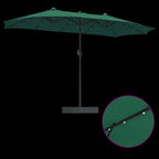 Garten-Sonnenschirm Grün 385 x 209 x 244 cm Polyester