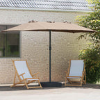 Garten-Sonnenschirm Taupe 385 x 209 x 244 cm Polyester